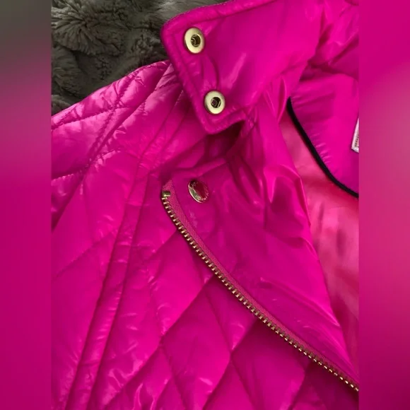 Juicy Couture Moto style hooded faux fur quilted jacket 
Excellent condition - Picture 7 of 7